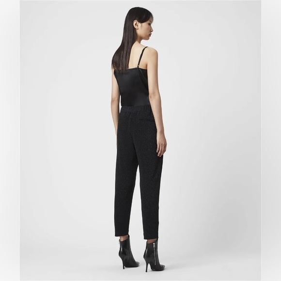 All Saints Alieda Shimmer Trousers In Black - Picture 5 of 9
